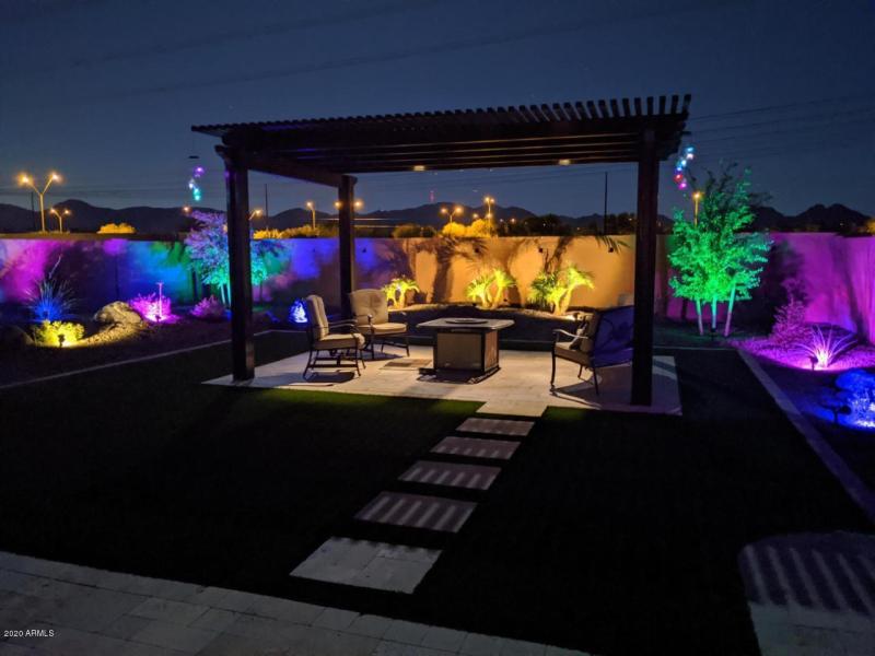 Matthew backyard at night