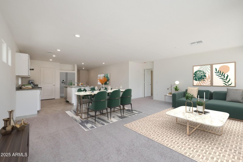 Barberry Living, Dining, and Kitchen