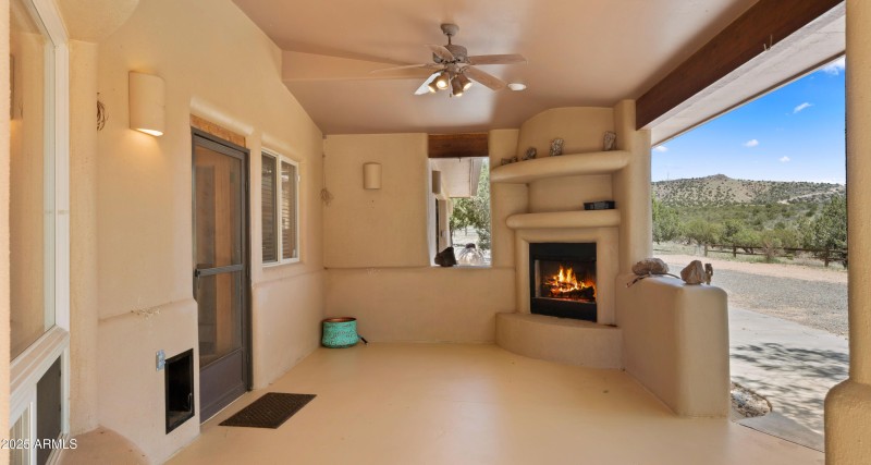 Kitchen Entrance/Fireplace