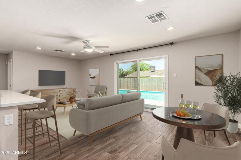 Family Room Staged