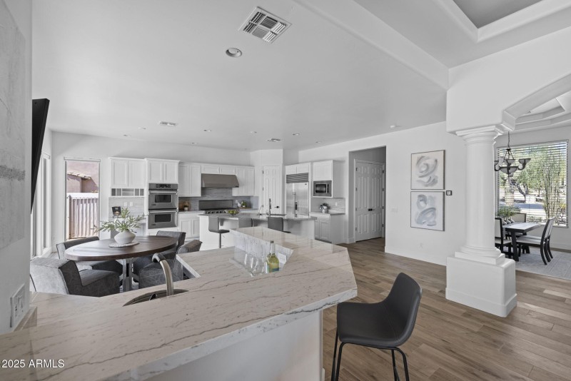 Wet Bar to Kitchen