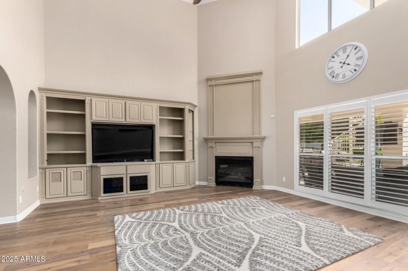 Family Room w/Built-ins & Fireplace