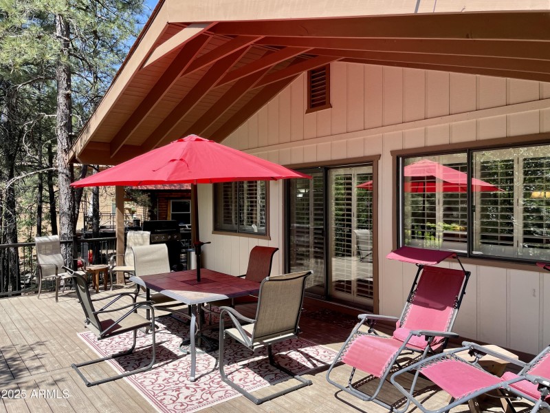 Partially covered deck