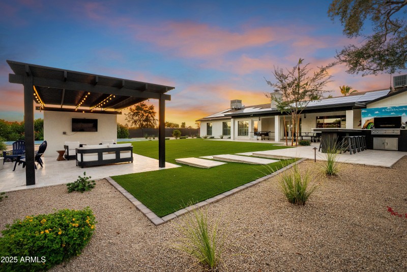 Twilight Backyard
