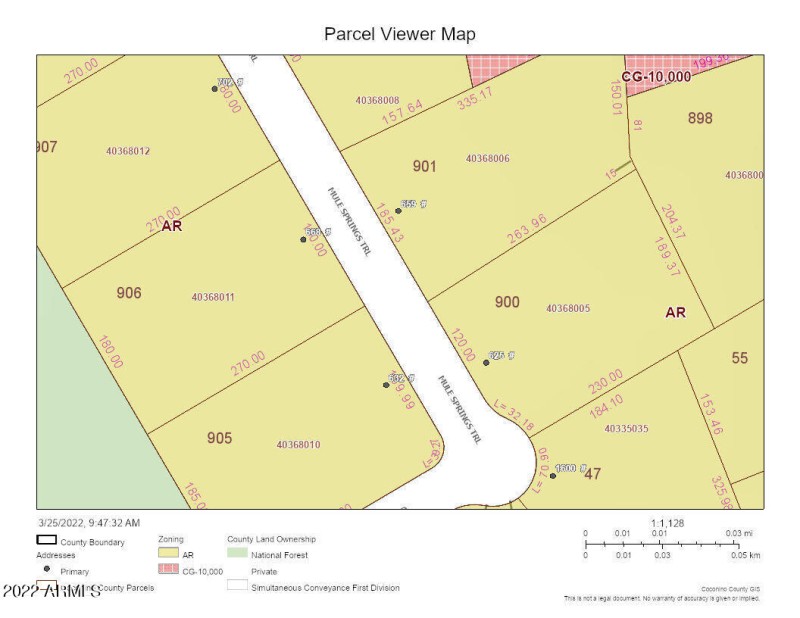 Coconino County Parcel Viewer Image