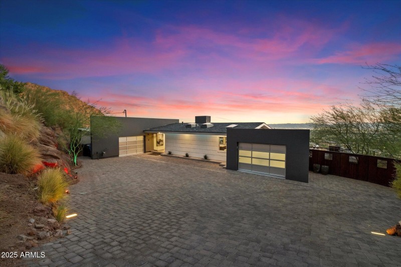 Front of Home Near Sunset