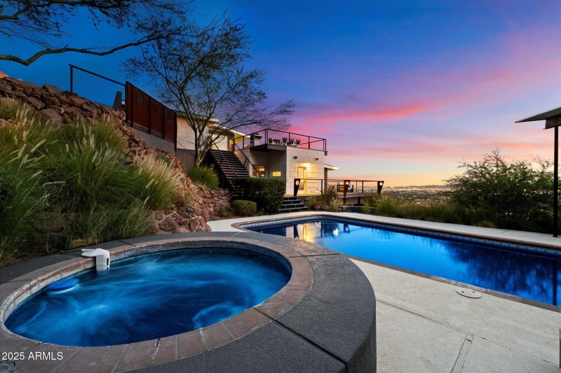 Spa and Pool at Sunset