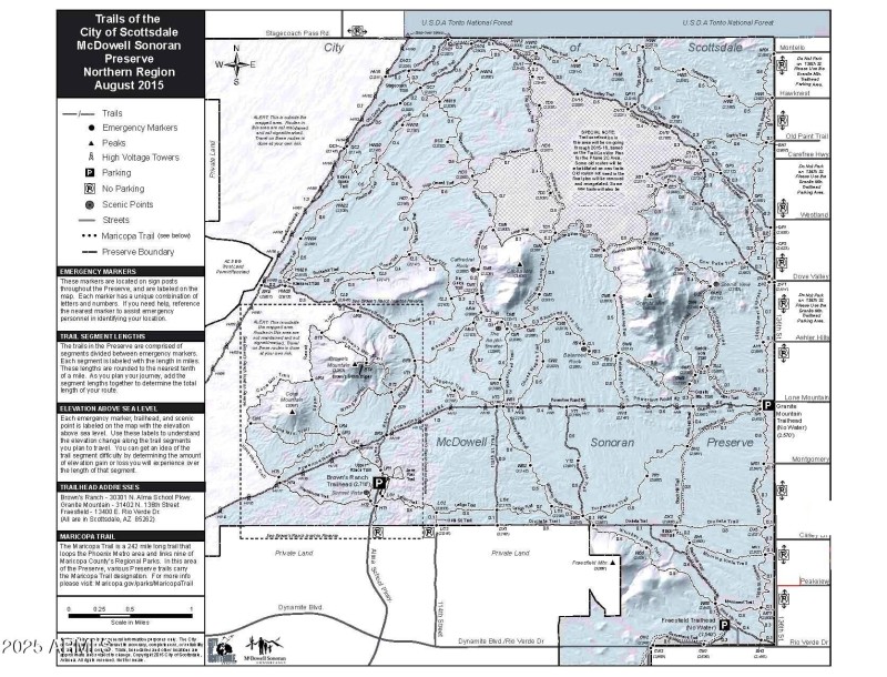 Trail map showing property location