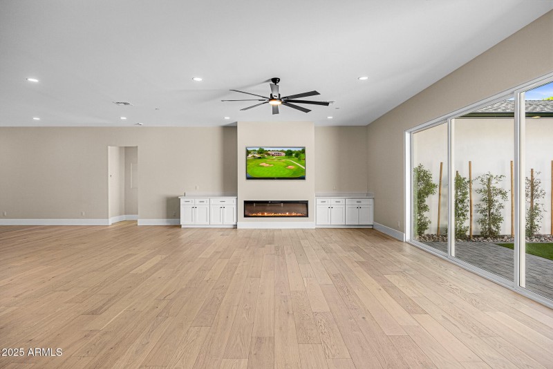 great room with sliders