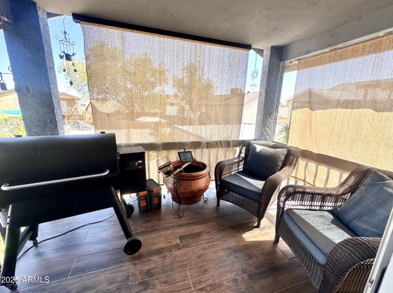 Upstairs patio