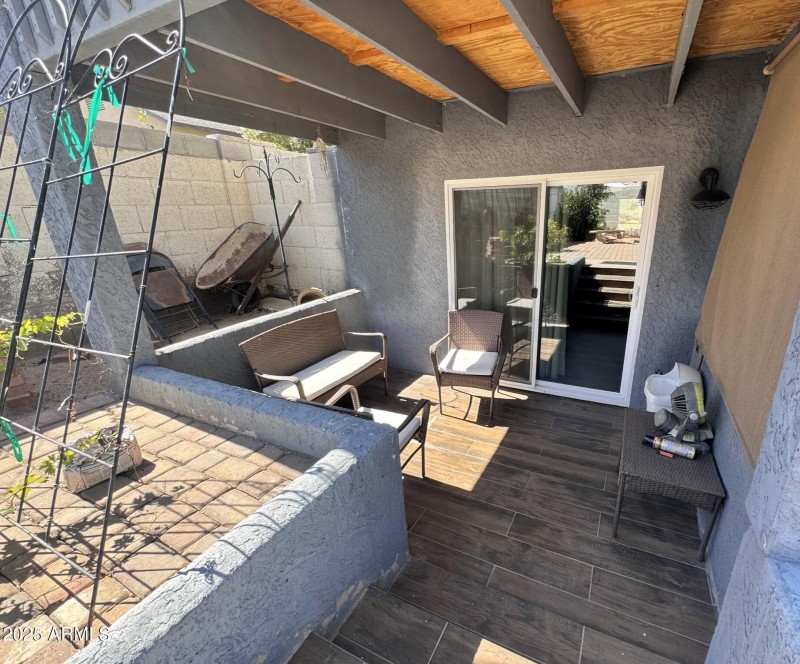 downstairs patio