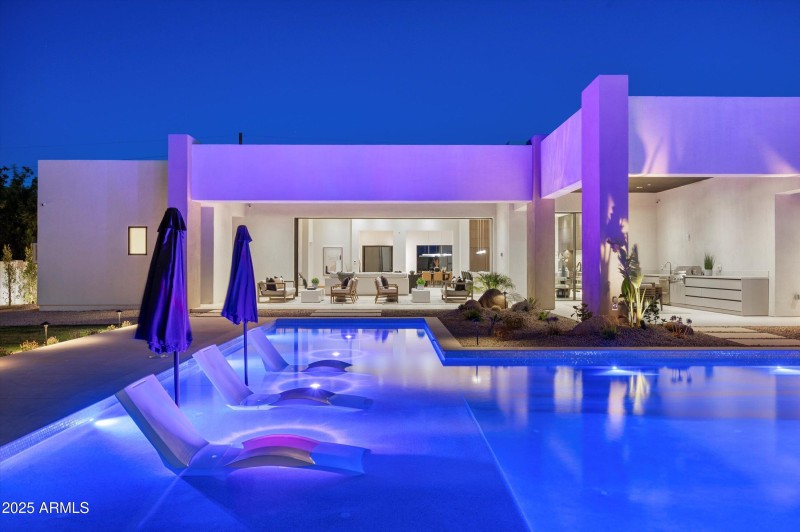 Twilight Backyard