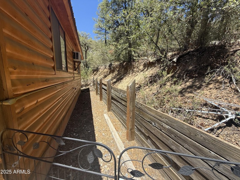 Fenced side yard