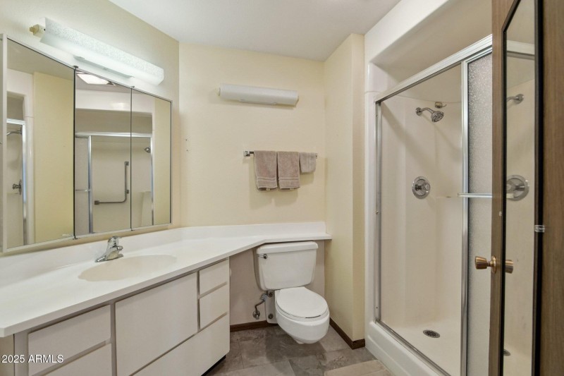 Master bathroom with shower