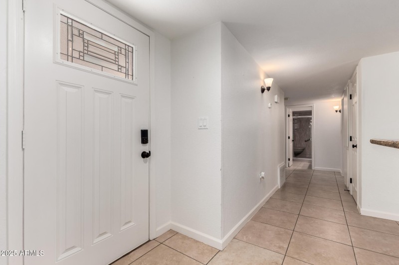 Bright, Tiled Entryway Foyer