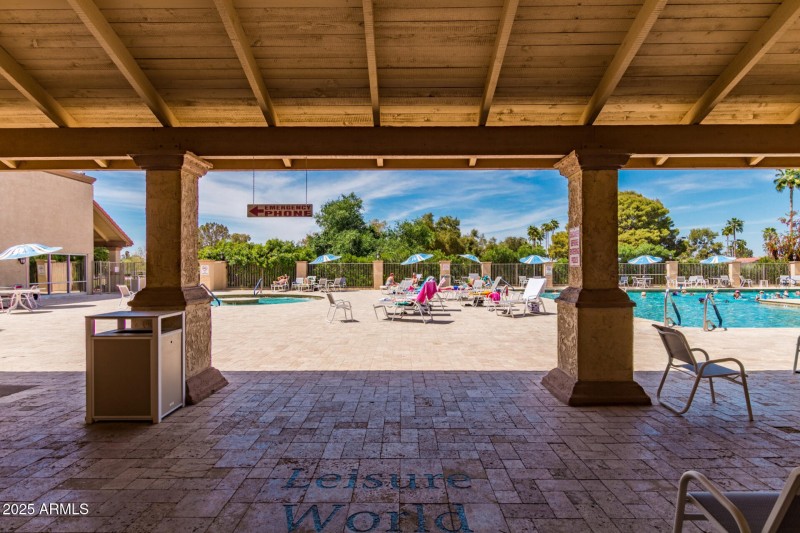 Covered Patio by the Pool