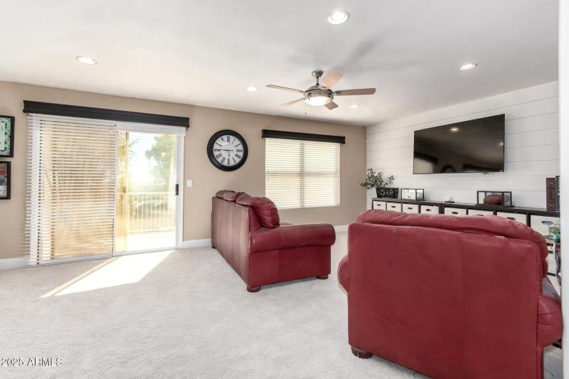 loft game room/ walk out deck