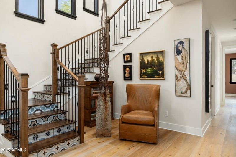 custom tiled stairs