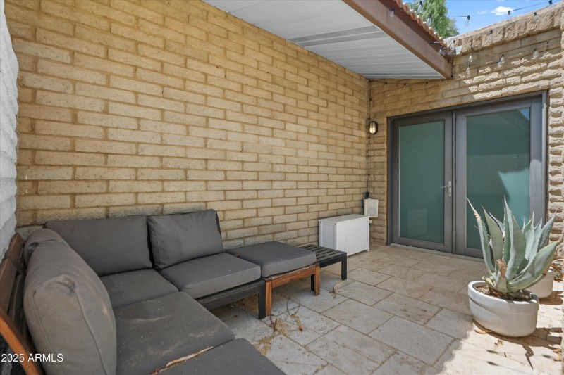 Large back patio