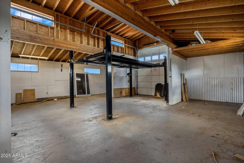 Auto Lift inside barn