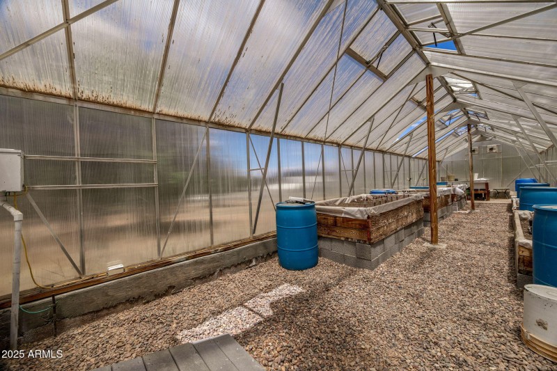 Green house with plumbing and electric