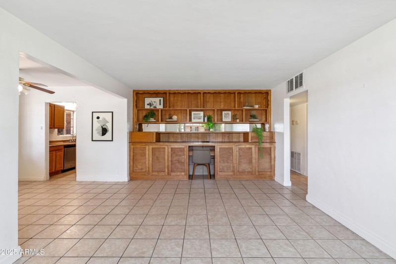 Living Room Built-ins Virtually Staged