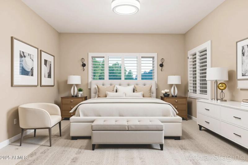 Primary Bedroom Staged