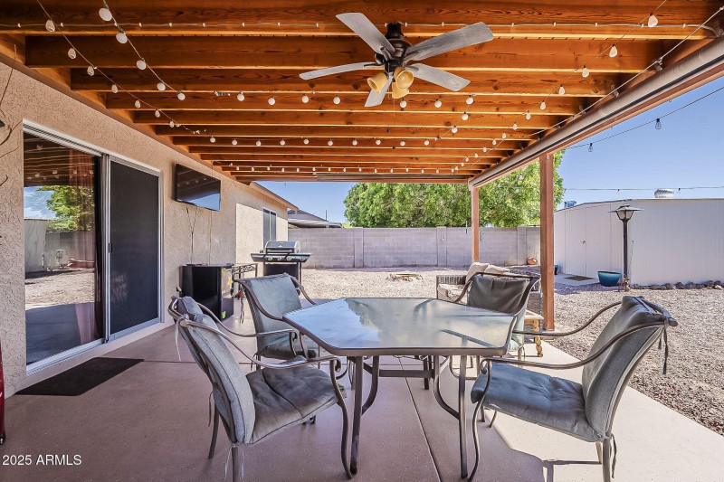 Covered Patio Large yard