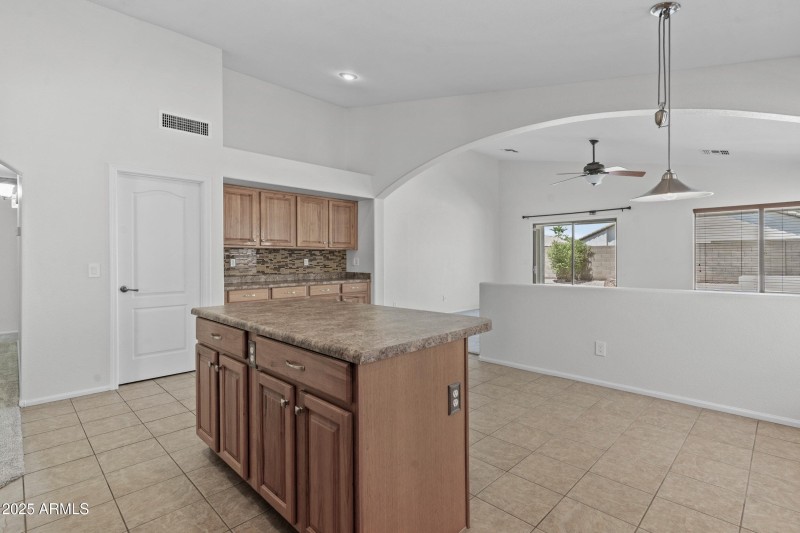 Kitchen view to greatroom