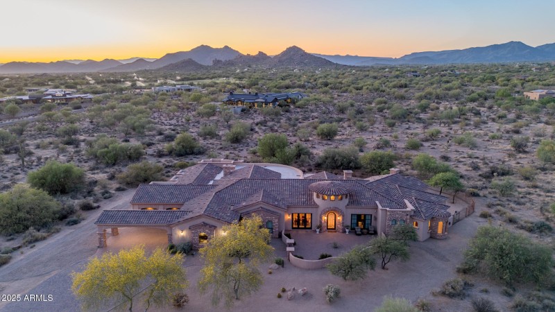 8024 E Lone Mountain Rd Drone Twilight-1