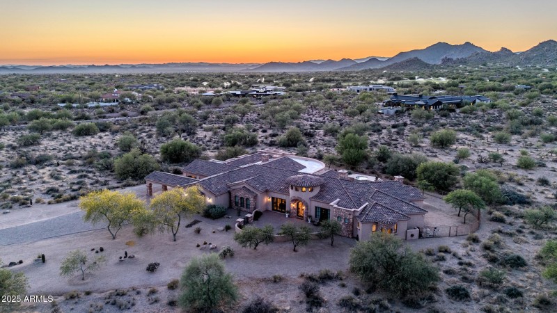 8024 E Lone Mountain Rd Drone Twilight-1