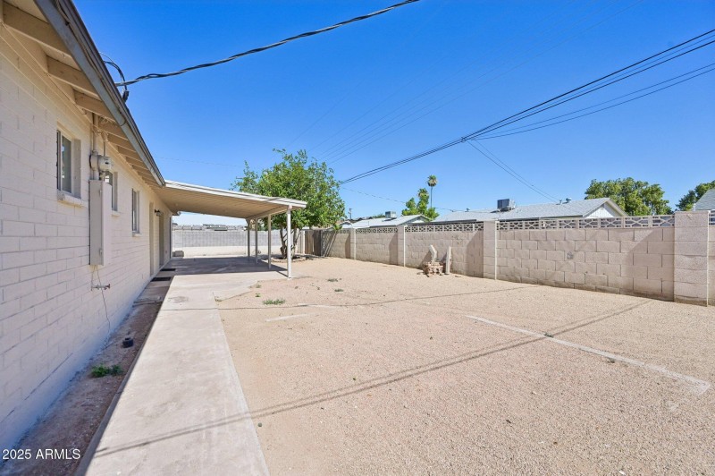 Large backyard