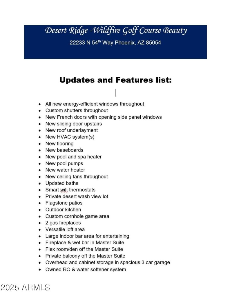 Updates & Features list