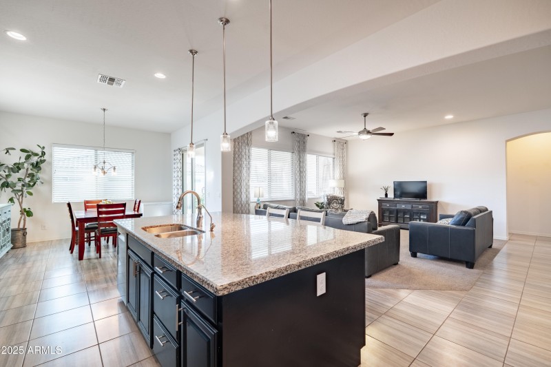 kitchen, dining & great room