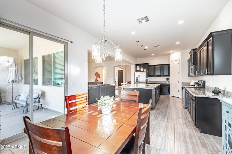 large family dining area