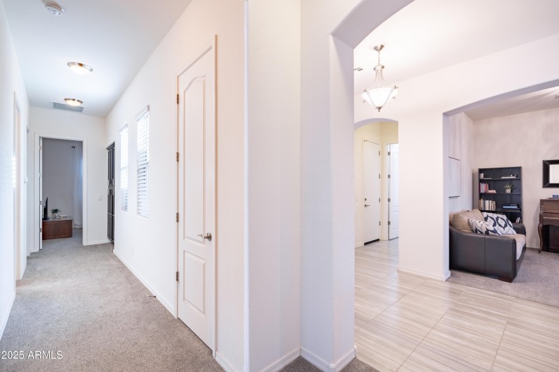 hallway to secondary rooms