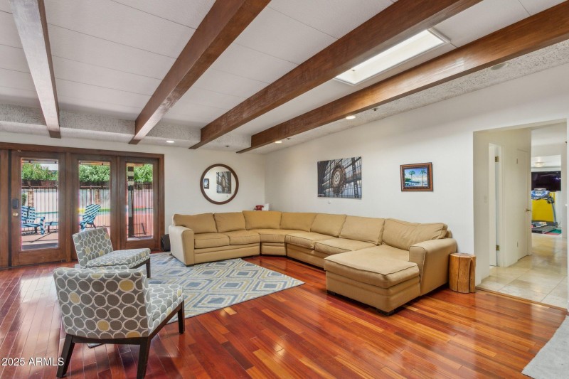 Family room open to rear yard