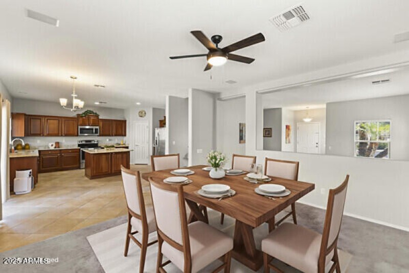 Spacious Living/Dining room.