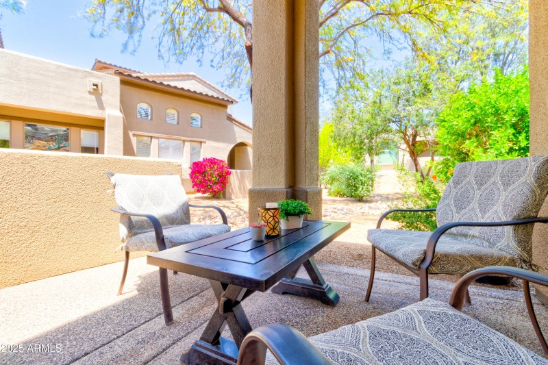 Enjoy Lounging on the private patio