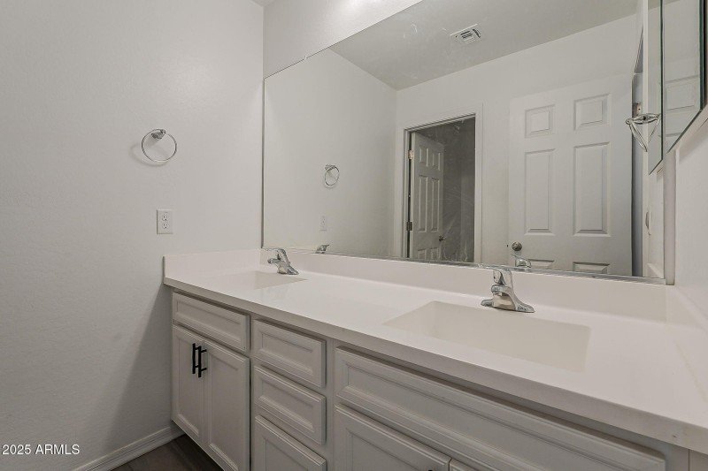 Upstairs Bathroom with Dual Sink Vanity