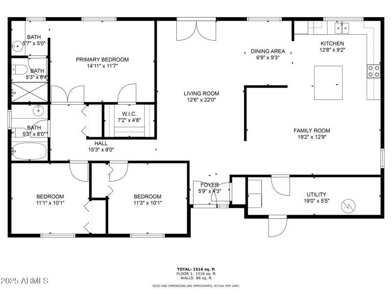 Floorplan w:measurments 2447 E. Holmes A