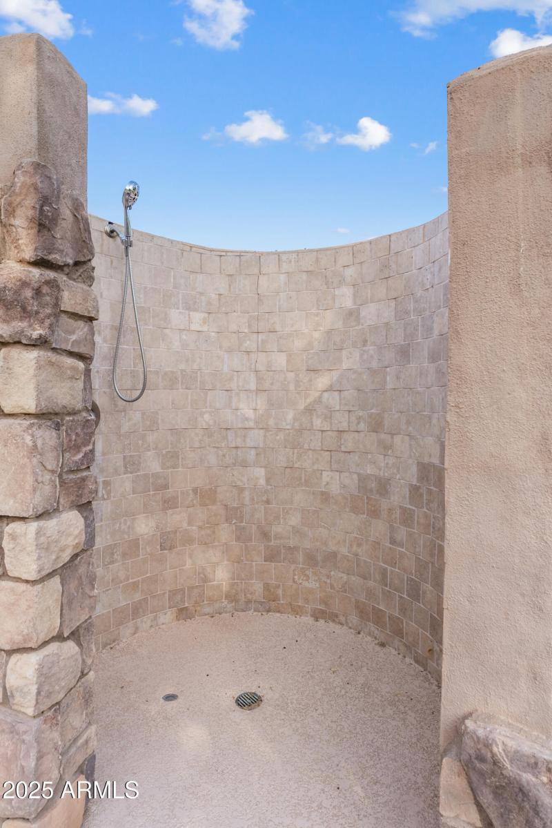 Outdoor pool shower