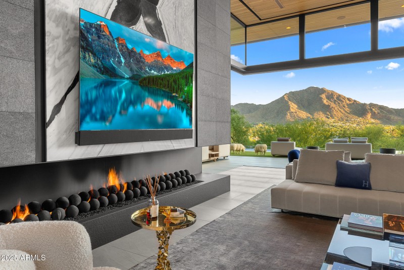 71-living room fireplace with sliders op