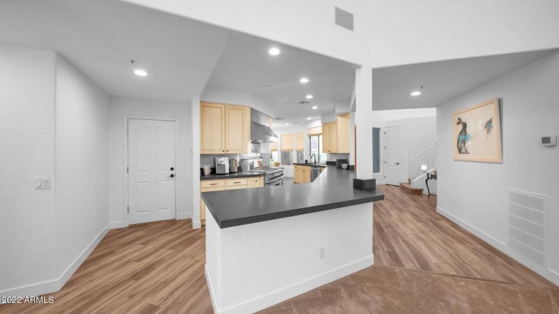 Open gourmet kitchen