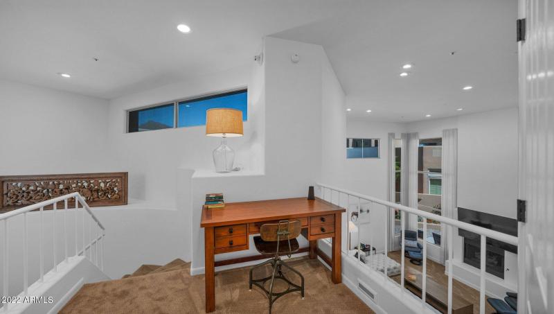 Upstairs loft desk area
