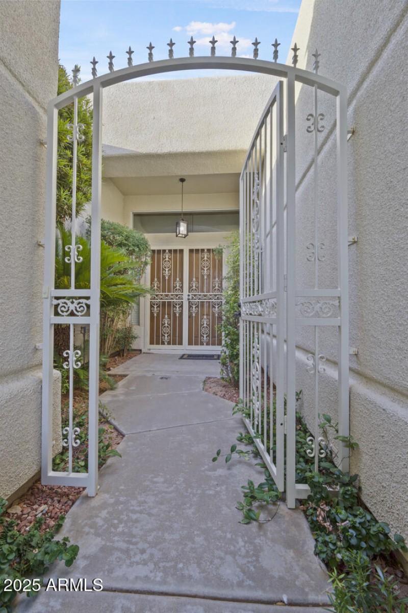 Front Courtyard Gated Entry