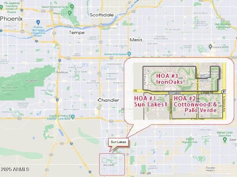 Map of Sun Lakes