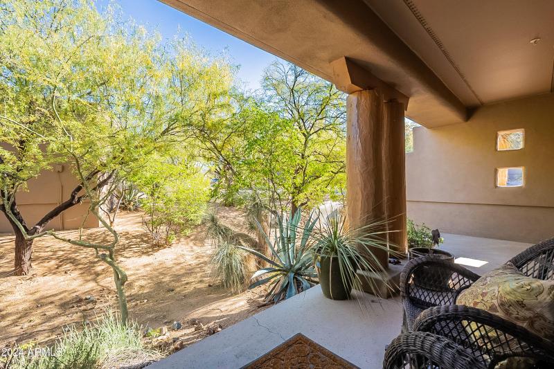 Private patio on Junior Suite side