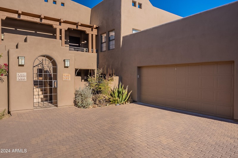 Welcoming courtyard gate