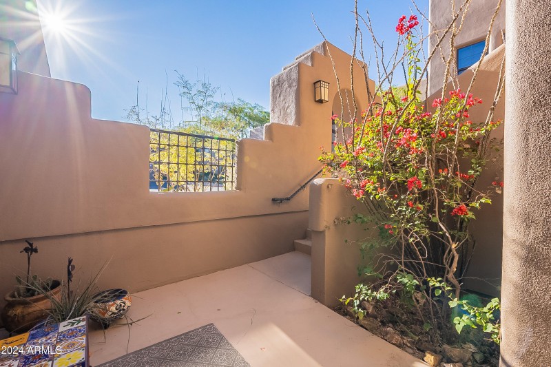Front courtyard patio